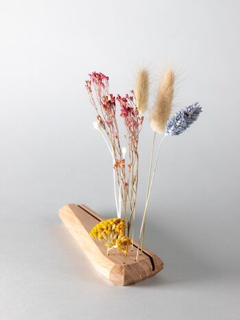 Porte-carte avec fleurs séchées en chêne français - Fleurs séchées à doite - porte-polaroid - photo - présentoir d'impression 5