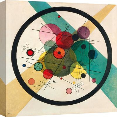 Cuadro abstracto, impresión en lienzo: Wassily Kandinsky, Círculos en un círculo