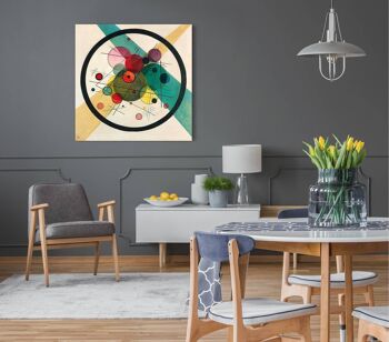 Peinture abstraite, impression sur toile : Wassily Kandinsky, Cercles dans un cercle 3