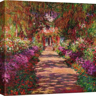 MUSEUM QUALITY CANVAS: Claude Monet, Path in Monet's Garden, Giverny