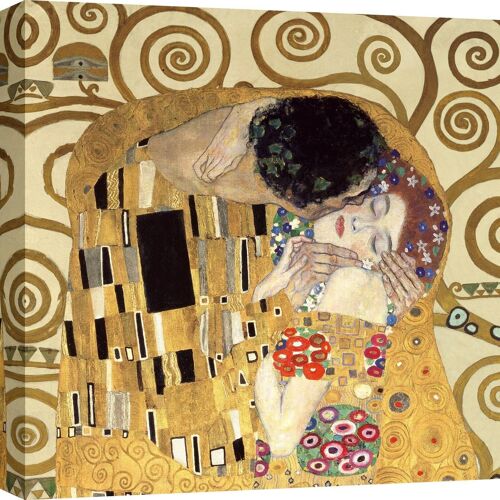 Quadro su tela di qualità museale Gustav Klimt, Il Bacio (dettaglio)