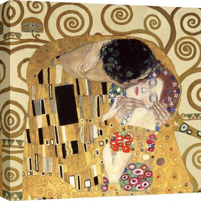 Gustav Klimt Museumsqualität Leinwand, Der Kuss (Detail)