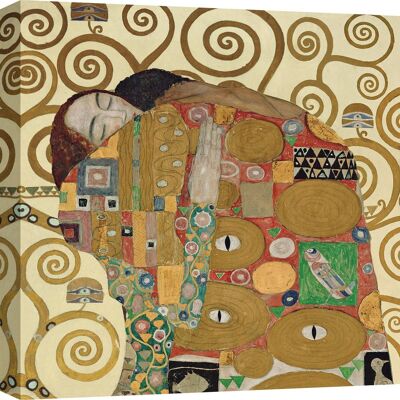 Gustav Klimt Museumsqualität Leinwand, Die Umarmung (Detail)