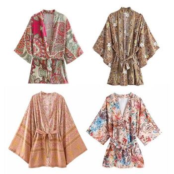 Kimono femme | bohème | dessins vintage | nu 1