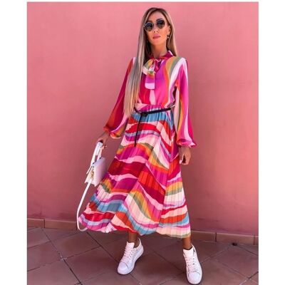 Maxi vestido mujer rosa | imprimir | verano/primavera/LA