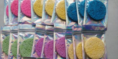 On the go soap infused sponges