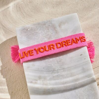 Live your dreams statement bracelet