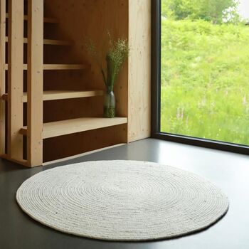 NEETHU NATUREL L tapis laine feutrée 3