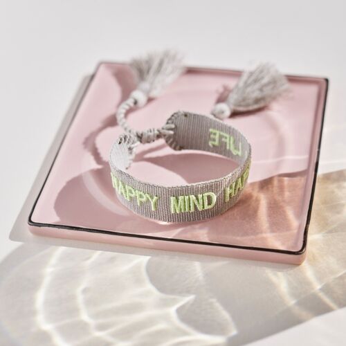 Happy mind happy life Statement Armband