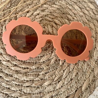 Flower-shaped sunglasses color Brick