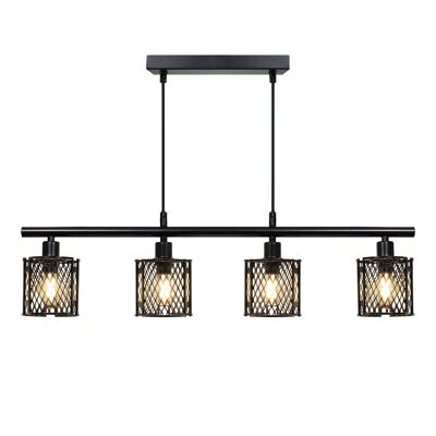 Farlem four-light black metal pendant lamp