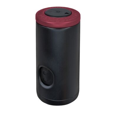 Wine stopper and preserver with sound indicator Black