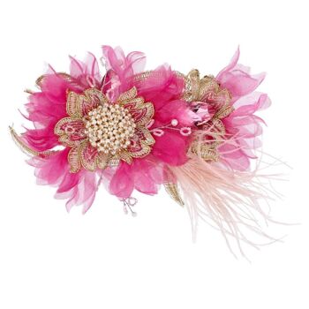 Faral.la Broche fleur fuchsia 1