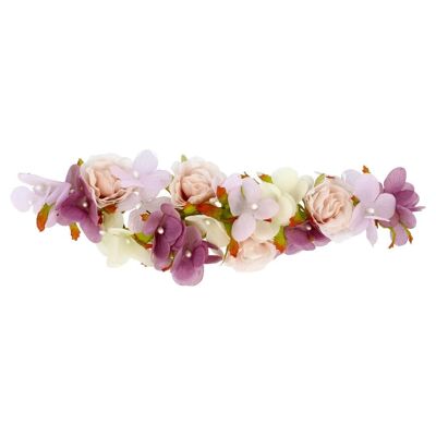 Akina Mauve Flowers Headdress.