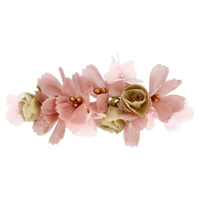 Copricapo di fiori nudi rosa Azami.