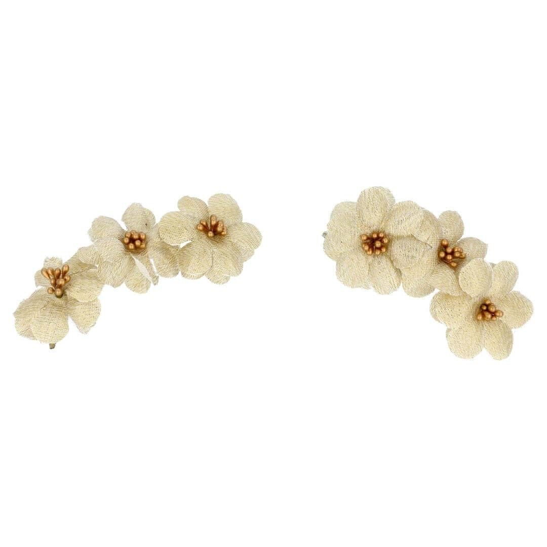 Blumenkopfschmuck (x2) Aran Gold.