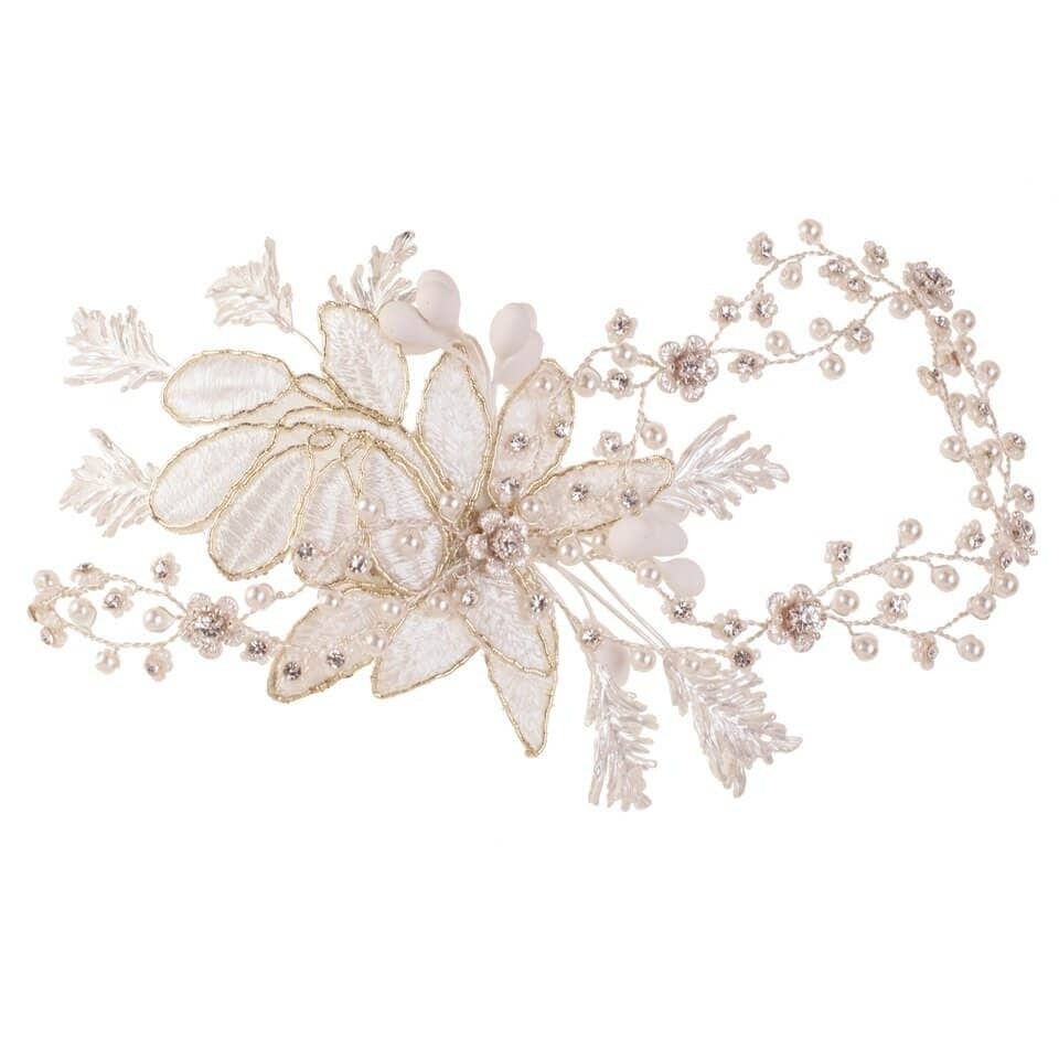 Fascinator da sposa Galena Avorio