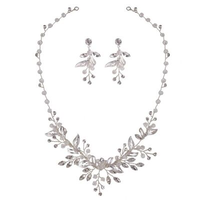 Silver Carisa, necklace and earrings set