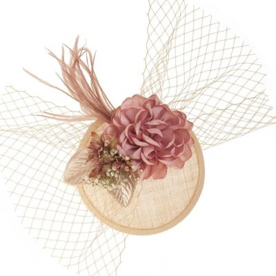 Jana Green Fascinator Vieux Rose