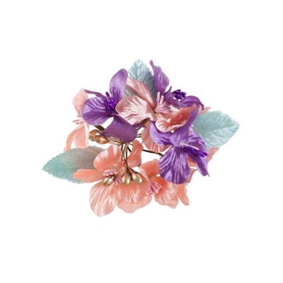 Purple Camy flower brooch