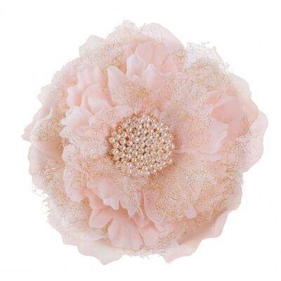 Broche fleur de soleil rose