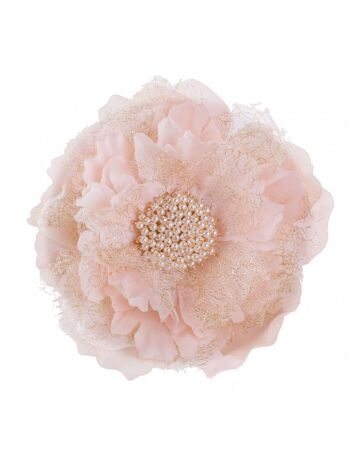 Broche fleur de soleil rose 2