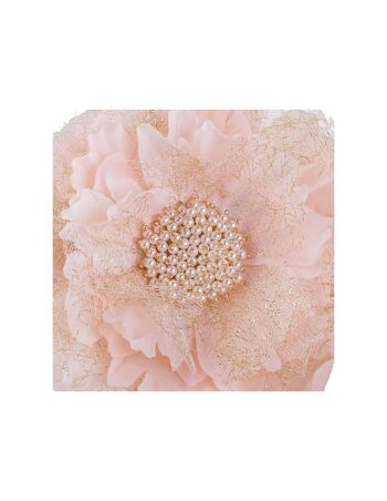 Broche fleur de soleil rose 3