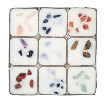 BOX OF 9 MINI STONES OF LIFE CANDLES