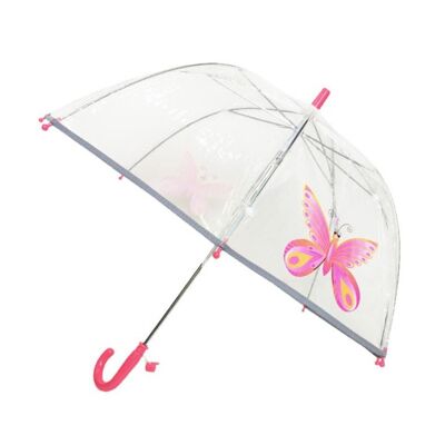 Parapluie enfant transparent papillon