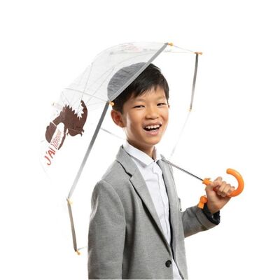Parapluie enfant transparent dinosaure rigolo
