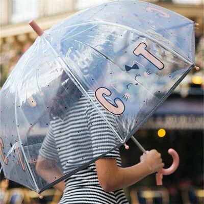 Parapluie enfant transparent chats