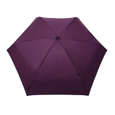 Mini parapluie automatique ultra solide prune