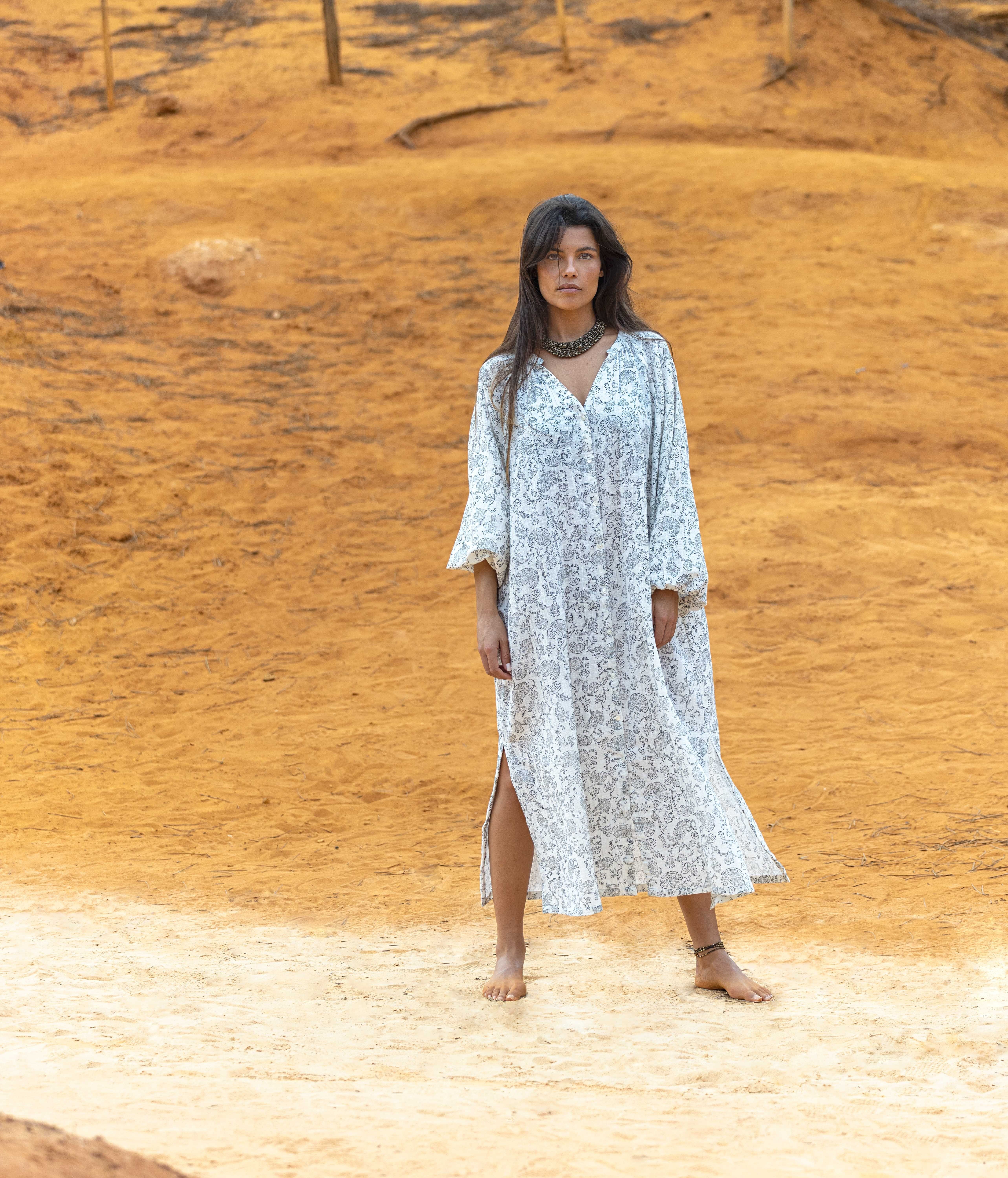 Abito Karnatka Cash stampa bianco