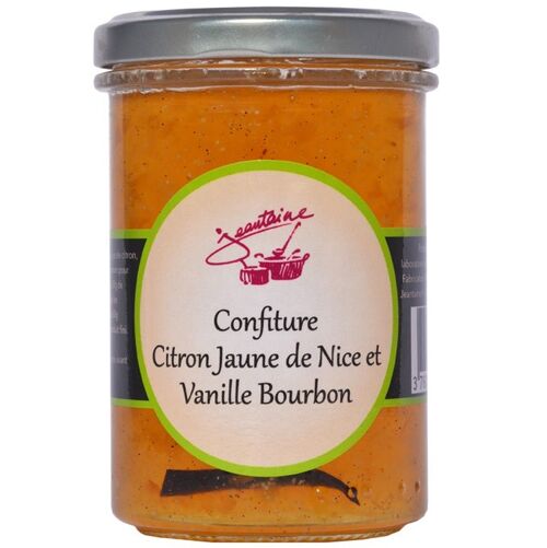 Confiture Citron jaune de Nice à la vanille Bourbon