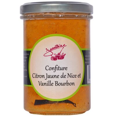 Confiture Citron jaune de Nice à la vanille Bourbon