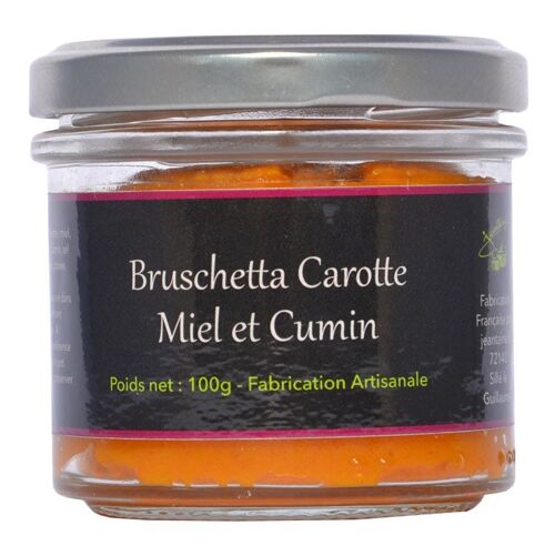 Bruschetta Carotte au miel et cumin