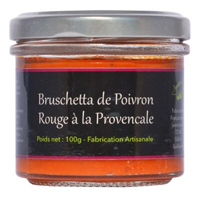 Bruschetta poivron rouge à la provençale