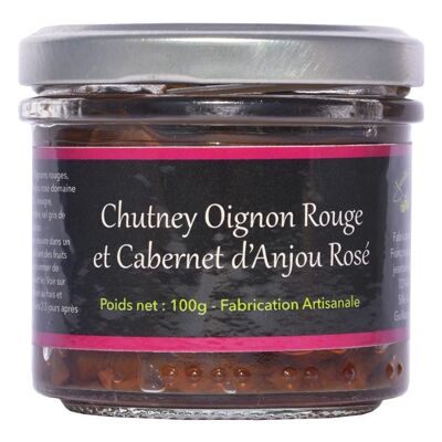 Chutney mit roten Zwiebeln und Cabernet d'Anjou Rosé