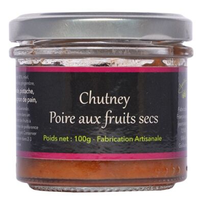 Pear chutney with dried fruit