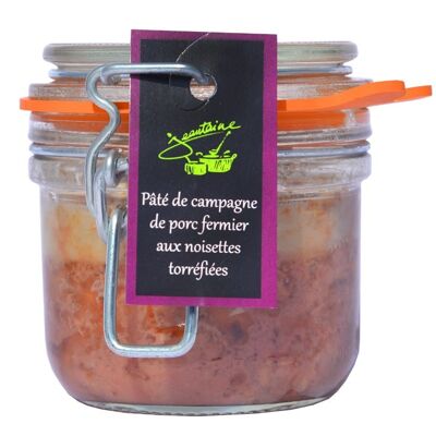 Pâté de campagne de porc fermier aux noisettes torréfiées