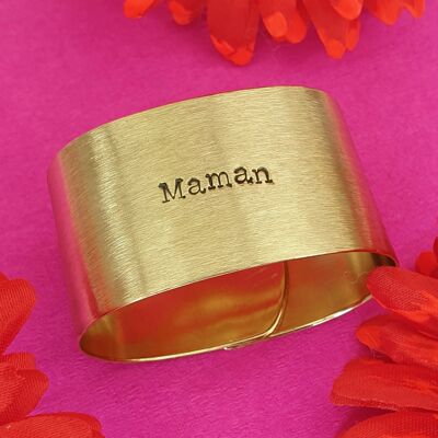 BRUSHED brass napkin ring - Maman
