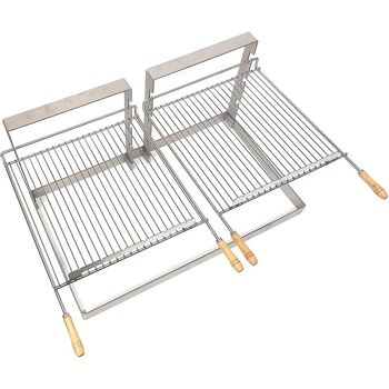 Barbecue encastrable Grille et support Vesta pour cheminée ou barbecue Grand Modèle Double 4