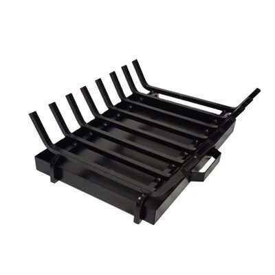Log holder grid for wood-burning fireplace and ash pan INCLUDED 50 x 38 cm h15cm