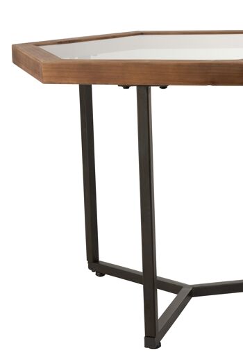 S/3 TABLE D'APP HEX VER/BS MAR (124x120x51cm) 4