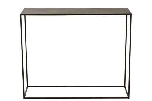 CONSOLE RECT METAL NOIR (110x35x90cm)