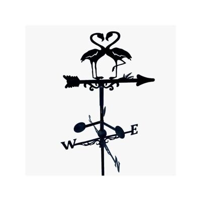 Flamingo Couple Arrow Style Roof Weathervane with Universal Bracket