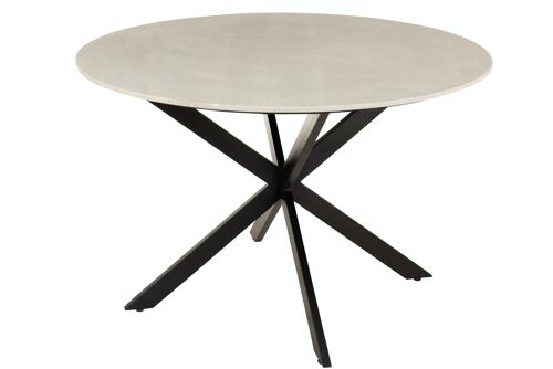 TABLE À MANGER MARBRE BLANC (120x120x78cm)