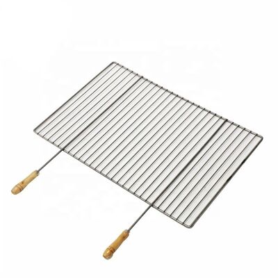 70x40 barbecue grill with wooden handle