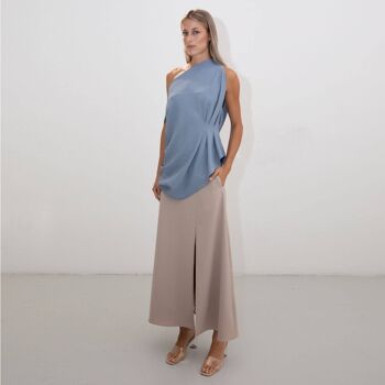 Maxi jupe crayon nude 1