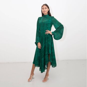 Robe d'invité Shibori verte 1